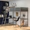 Flash Furniture Riley Loft Bed Frame w/Desk, Twin Size Wooden Bed Frame w/Guard Rails & Ladder - Light Gray MH-LBD5-LGY-T-GG - alternate 6